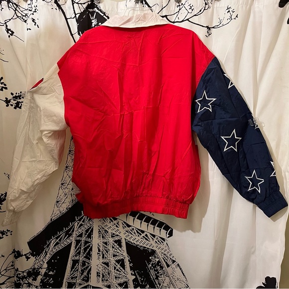 VTG Logo 7 Olympic Collection Track Jacket 90s Atlanta USA Patriotic Large - Picture 4 of 16